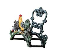 YIUPEDRFG Support mural unique pour tuyau d'arrosage décoratif pour cours. Rangement pour tuyau d'arrosage adapté à divers espaces extérieurs tels que les jardins de villa, Noir, coq