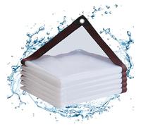 Yiustldd 2x6m, Bâche Transparente imperméable et résistante, bâche en Plastique épais pour extérieur avec œillets et Bords renforcés pour Protection des Plantes, Jardin, Gazebo, Patio