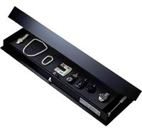 Yiustldd avec Un tiroir Flottant caché, Une étagère Murale avec Protection Contre la Vie privée avec Compartiment Secret, Meubles en Bois,Noir