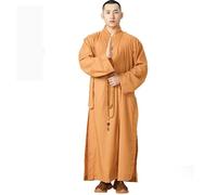 Yiustldd Costume de Moines bouddhistes Vêtements de Temple Shaolin Robe Zen Vêtements Bouddhisme Méditation, Automne et Hiver,Jaune,41
