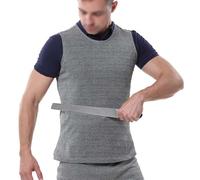 Yiustldd Gilet De Protection De Niveau 5, Haut De Sécurité Robuste Résistant Aux Coupures Anti-Coupures Manches Courtes Col Rond, Protection Haute Performance Léger,L