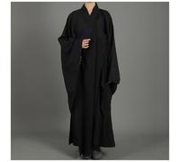 Yiustldd Robe de Moine, Costume de Temple Shaolin Robe Bouddhiste Zen pour Moine Bouddhiste Tenue de méditation pour Homme et Adulte,Noir,39