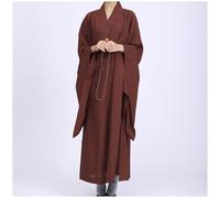 Yiustldd Robe de Moine, Costume de Temple Shaolin Robe Bouddhiste Zen pour Moine Bouddhiste Tenue de méditation pour Homme et Adulte,Rouge,41