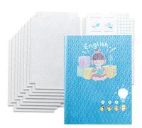 yivom 10 Pièces Couverture de Livre Auto-adhésive, Film de Protege Livre Scolaires Réglables, Protège Cahier, Couvertures De Livres Adhésifs pour Livres Scolaires/Relié, Coupe à Volonté,A4