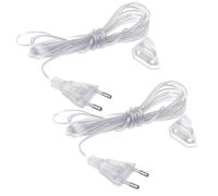 yivom 2 Pcs Rallonge Electrique 3m, Rallonge Électrique Transparente, Fil Électrique Transparent, Petite Rallonge Electrique pour Lanternes LED et Utilisation Extérieure-220v