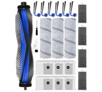 Yivy 22 Pièces X9 Pro Accessoires pour ECOVACS DEEBOT X11 Pro/X9 Pro/T80S Omni Robot Aspirateur: 1 Brosse Principale, 6 Brosses Latérales, 6 Sacs à Poussière,4 Filtres,3 Rouleaux de Lavage