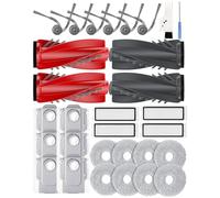 Yivy Lot de 30 accessoires de rechange pour Roborock Qrevo Curve/Curv S5X/Edge/Edge S5A/S5V/P20 Pro:4 brosses principales,6 brosses latérales,4 filtres Hepa,6 sacs à poussière,8 tampons de nettoyage