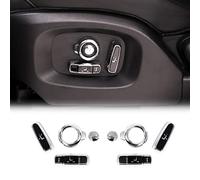 YIWANG ABS Lot de 8 boutons poussoirs chromés pour Discovery Sport Evoque Velar Discovery 5, XE/XF F-Pace