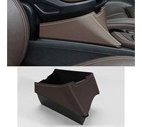 YIWANG Boîte de rangement pour accoudoir central de voiture, conduite à gauche, marron