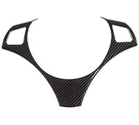 Yiwang Garniture de décoration de volant de voiture en ABS chromé style fibre de carbone pour Série1/3 E82/E87/E90/E92/E93
