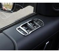 YIWANG Lot de 4 caches pour bouton de lève-vitre intérieur de voiture en ABS chromé pour Freelander 2 2008-2015