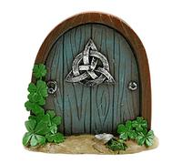 Yiwaso Porte de fée miniature - Décoration d'arbre en bois - Jardin féérique - Statues d'elfes et de lutins