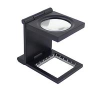 YIWENG 10X 28mm Mini Loupe en Alliage de Zinc Pliable avec échelle pour Outil de grossissement Pliable en Verre Optique Textile