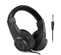YIWENG Casque stéréo Filaire avec Pilote 50 mm, Prise 6,5 mm pour Enregistrement, appréciation de la Musique, Noir (Pas pour PC)