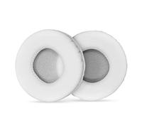 YIWENG Faux Cuir,Coussinets d'oreille de Remplacement en Cuir PU Coussinets d'oreille de Remplacement pour/ATH/Sony Coussinets d'oreille Casque 75mm Blanc