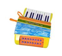 YIWENG Mini accordéon 20 touches 16 basses en ABS avec boucle Bouton léger Accordéon coordination œil-main Instrument de musique pour débutants Cadeau de Noël Acordéon