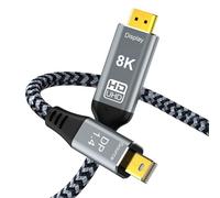 YIWENTEC 8K Mini DisplayPort to HDMI Cable Mini DP to HDMI 2.1 Supports 8K@60Hz 4K@120Hz HDR Aluminum Shell (1M)