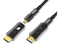 YIWENTEC Câble fibre optique HDMI 4K @ 60 Hz HDCP2.2 4:4:4, haute vitesse, 18 Gbit/s, HDR 3D 4K2K HDMI avec Micro HDMI de type tirette (20 m, 4K)