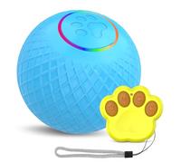 YIWEOG Balle Jouet pour Chats - Jouet pour Animaux de Compagnie télécommandé LED Clignotante Conception Double Mode de Type C à Faible Bruit Évitement Automatique des Obstacles - Balle roulante