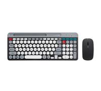 YIWEOG Clavier et Souris sans Fil Double Mode Combo 2,4 G BT5.0 Clavier à Membrane BT 3 canaux pouvant connecter Quatre appareils Clavier Rechargeable Connectivité à Deux Modes Conception Ergonomique