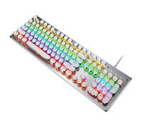 YIWEOG Clavier mécanique Filaire 104 Touches, Interrupteur Bleu, Conception Ergonomique, rétroéclairage RVB, Plusieurs Modes d'éclairage, Disposition compacte, Clavier de Jeu Gratuit, Compatible avec