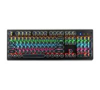 YIWEOG Clavier mécanique Filaire 104 Touches, Interrupteur Bleu, Conception Ergonomique, rétroéclairage RVB, Plusieurs Modes d'éclairage, Disposition compacte, Clavier de Jeu Gratuit, Compatible avec