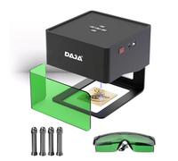YIWEOG Graveur Laser DAJA DJ6 Machine de Gravure Portable de marquage à Faire soi-même pour imprimante de Logo Artisanal à Faire soi-même Zone de Sculpture 80x80mm avec 4 colonnes surélevées +