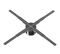 YIWEOG Projecteur d'hologramme 3D Ventilateur d'affichage publicitaire Lecteur Mural 3D Oeil Nu 2K HD LED Ventilateur Photo vidéo avec 576pcs Perles de lumière LED Signe de télécommande Affichage en