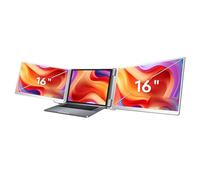 YIWEOG Rallonge d'écran pour Ordinateur Portable 16" 1200P FHD Triple Moniteur Portable pour Ordinateur Portable 12-18,5" Rallonge de Moniteur Pliable avec béquille et Sac de Transport
