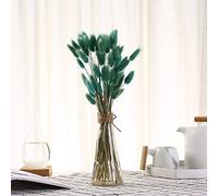 YIWOYI 50 tiges de queue de lapin - Fleurs séchées naturelles - Bouquet de fleurs séchées naturelles - Décoration d'intérieur - Plantes décoratives de fête (gris bleu)