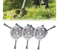 YIWOYI Tête de débroussailleuse en fil d'acier de 15,2 cm - Tête de rechange universelle en fil d'acier - Outil de retrait de lame pour tondeuse à gazon, désherbeur de mauvaises herbes (3 lames, 3