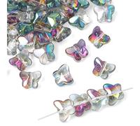 YIWU NING CHENG Perles en Verre Papillon 7.5X10MM 20PCS/Sac