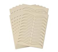 YIXANNX 1/5/10 pièces sourcil pratique peau Silicone Microblading pas d'encre nécessaire coloration Permanent sans encre formation pochoir, 10 pièces