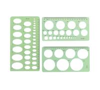 YIXANNX 1 ensemble cercle pochoir plastique utilisation pratique outils professionnels modèles accrocheurs pour la rédaction longue durée de vie