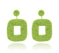 YIXANNX 1 paire de boucles d'oreilles de mode goujons délicat élégant cerceau boucle d'oreille armure gouttes d'oreille saint valentin pour robe quotidienne, Vert jaunâtre