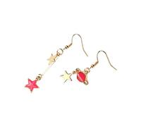 YIXANNX 1 paire femmes boucle d'oreille Simple conception asymétrique pratique utile filles bijoux exquis réparable clous d'oreille