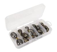 YIXANNX 20 pièces Plomb Attrayant réutilisable Poli Haute dureté Lisse Poids attirail boîte à bornes lac Eau salée Eau Douce