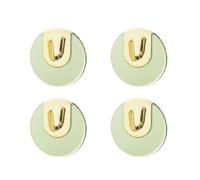 YIXANNX 4x crochet multi-usages auto-adhésif mur porte cintre sac à main salle de bain porte-serviettes sans poinçon solide stockage de roulement , Marron foncé