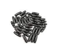 YIXANNX 50 pièces bouton à bascule en bois mélangé fait à la main en forme d'olive 2 trous attaches accessoires de couture boutons bois pour vêtements, Le noir