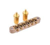 YIXANNX Accessoires de ponts réglables de pont rouleau guitare avec le cordier queue serrure trou poteau pour l'électrique, Or