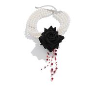 YIXANNX Accessoires de vampire élégants et polyvalents Bijoux pour femmes Célébrations de festival Collier vampire Bijoux faciles à porter Collier sang Résistant à l'oxydation, 6642K1, un
