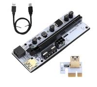 YIXANNX Adaptateur PCI-E 1X à 16X câble de Blindage à Vitesse convertisseur pci- Dispositif minier Fournitures pour Ordinateur de Bureau pièces Mise Niveau, Le Noir
