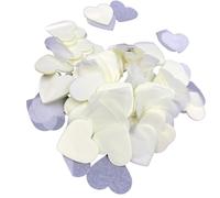 YIXANNX Amour coeurs confettis accessoires petit ornement de mariage papier de remplissage ballon léger pour les décorations fête célébration, Lait Blanc