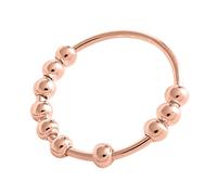 YIXANNX Anneau d'anxiété anneaux de doigt perlés beaux anneaux de Fidget en métal anneau doigt léger bijoux étanches pour femmes filles, Tapez 8