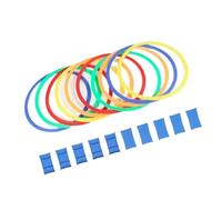 YIXANNX Anneaux de Vitesse et d'agilité : Ensemble coloré, matériaux sûrs, séances d'entraînement créatives et Jeux interactifs, Exercices de Saut sur Grille, 28 cm