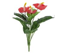 YIXANNX Anthurium artificiel à 12 têtes belle Alternative fausse fleur décor Floral résistant à l'usure plante émulationnelle portable