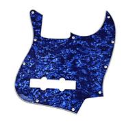 YIXANNX Blue Guitar Pick Guard avec 10 trous 1 pli anti-rayures Flower Print Pickguard Well Fit JB Bass Accessoire