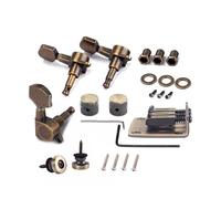 YIXANNX Boîte à cigares à 3 cordes pont de guitare professionnel chevilles de réglage Style Vintage sangle ensemble verrouillage enduite Instrument musique