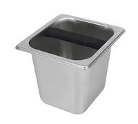 YIXANNX Boîte à marc de café en métal, solution idéale pour conserver le marc propre. Fabriquée en acier inoxydable robuste, Pour elle empêche les résidus de café s'accumuler dans la boîte, L