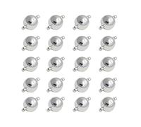 YIXANNX Boucles d'oreilles à billes de 5 mm pour bracelets - Solutions de bijoux innovantes - Création de bijoux personnalisés pour toutes les occasions -, Blanc, 11.5 x 6 mm